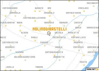 map of Molino di Bastelli