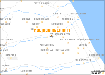 map of Molino di Recanati