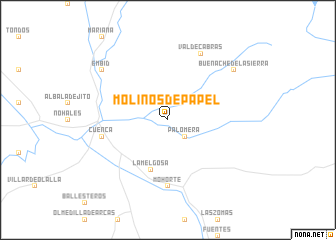 map of Molinos de Papel