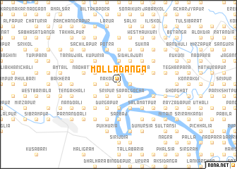 map of Mollādānga