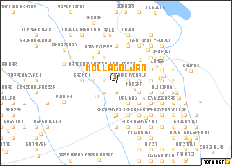 map of Mollā Goljān