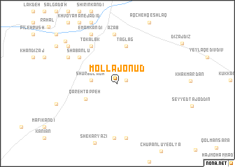 map of Mollā Jonūd