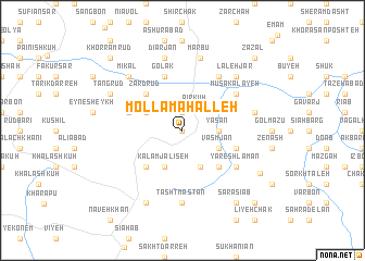 map of Mollā Maḩalleh