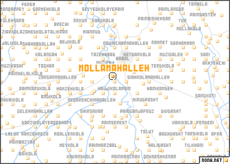 map of Mollā Maḩalleh