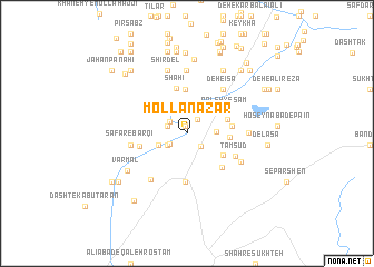 map of Mollā Naz̧ar