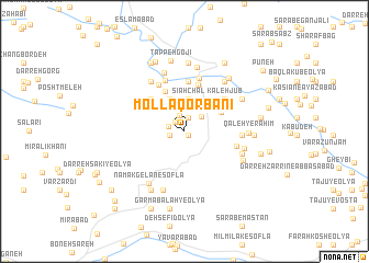 map of Mollā Qorbānī