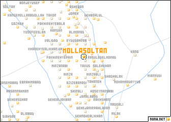 map of Mollā Solţān