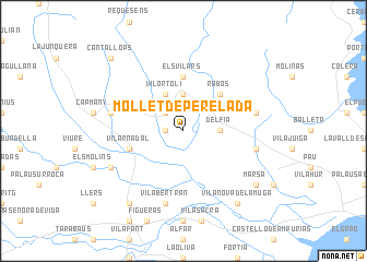 map of Mollet de Perelada