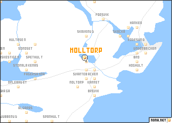 map of Mölltorp