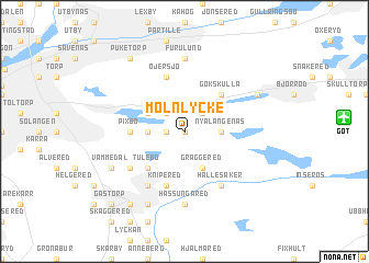 map of Mölnlycke