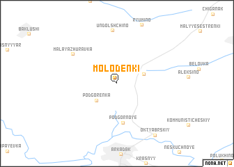 map of Molodënki