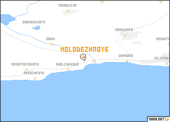 map of Molodëzhnoye