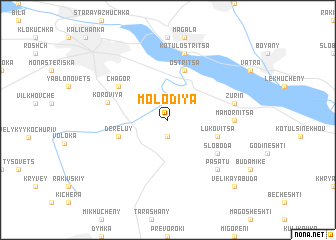 map of Molodiya