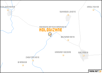 map of Molodizhne