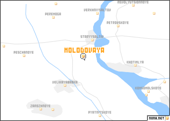 map of Molodovaya