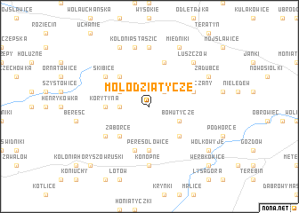 map of Mołodziatycze