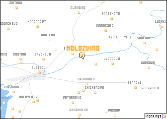 map of Molozvino