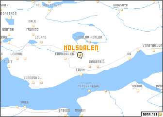 map of Mølsdalen