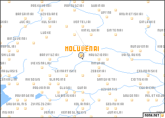 map of Moluvėnai