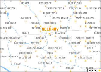 map of Molvány