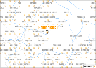 map of Momonkari