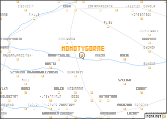 map of Momoty Górne