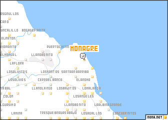 map of Monagre