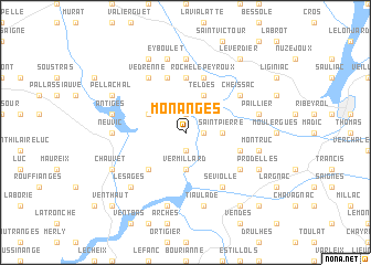 map of Monanges