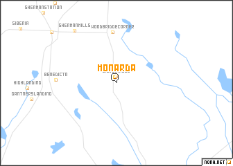 map of Monarda