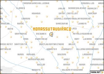 map of Monassut-Audiracq