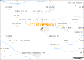 map of Monastyryshche