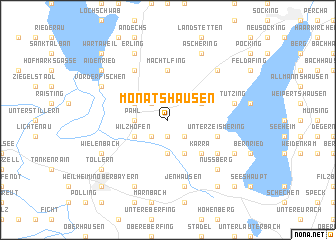 map of Monatshausen