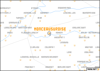 map of Monceau-sur-Oise