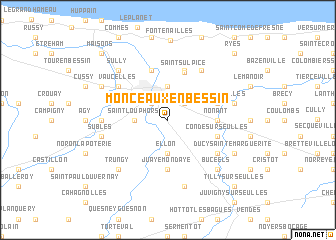 map of Monceaux-en-Bessin