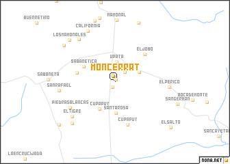 map of Moncerrat