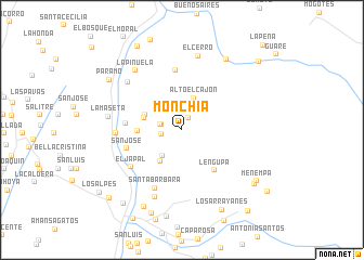 map of Monchía