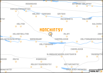 map of Monchintsy