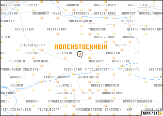 map of Mönchstockheim