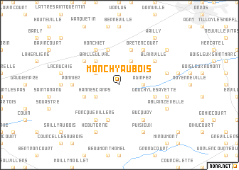 map of Monchy-au-Bois