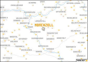 map of Mönchzell