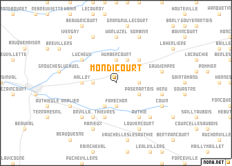 map of Mondicourt