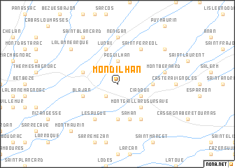 map of Mondilhan