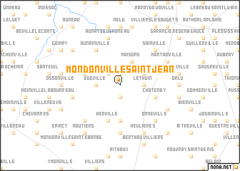 map of Mondonville-Saint-Jean