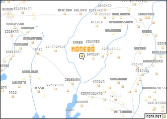map of Monébo