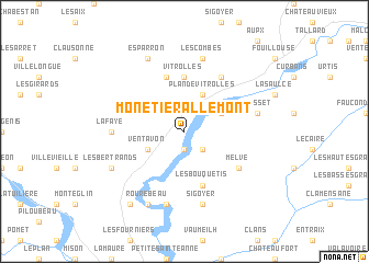 map of Monêtier-Allemont