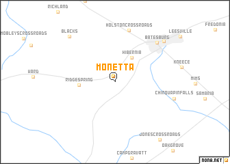 map of Monetta