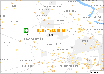 map of Moneys Corner