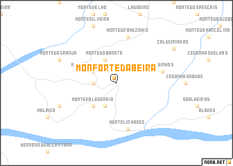 map of Monforte da Beira