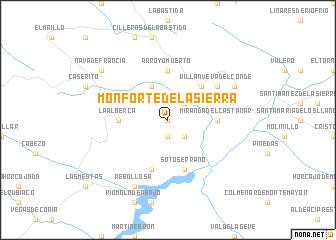 map of Monforte de la Sierra