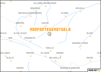 map of Monforte de Moyuela